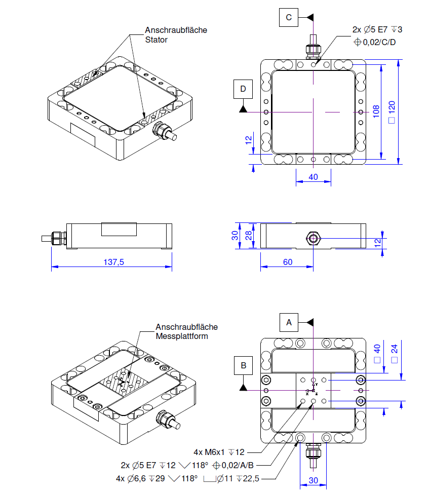 K3D120三分量力傳感器