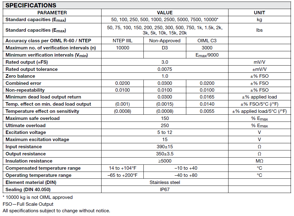 9363-S型力傳感器